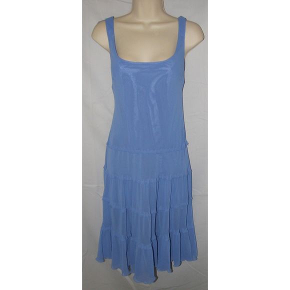Evan Picone Blue Midi Dress - Picture 1 of 4